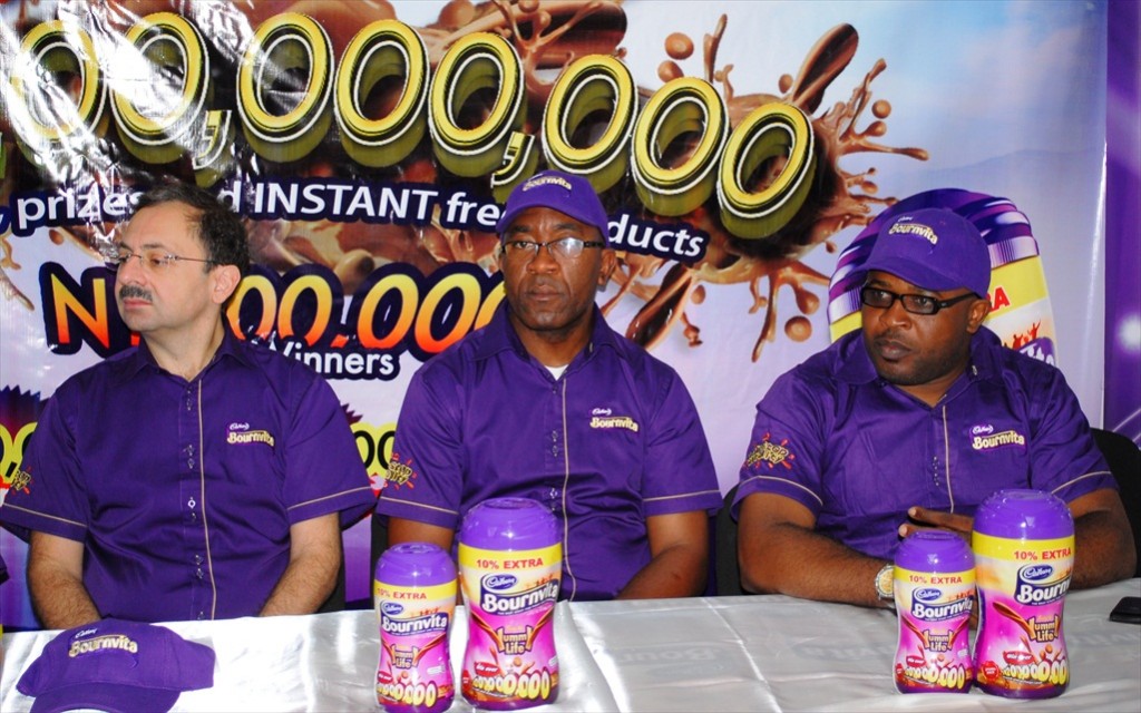 Emil Moskofian (Managing Director, Cadbury Nigeria Plc West Africa), Paul Udochi (Sales Director, Cadbury Nigeria Plc) & Kufre Ekanem (Corporate Affairs Manager, Cadbury Nigeria Plc West Africa)