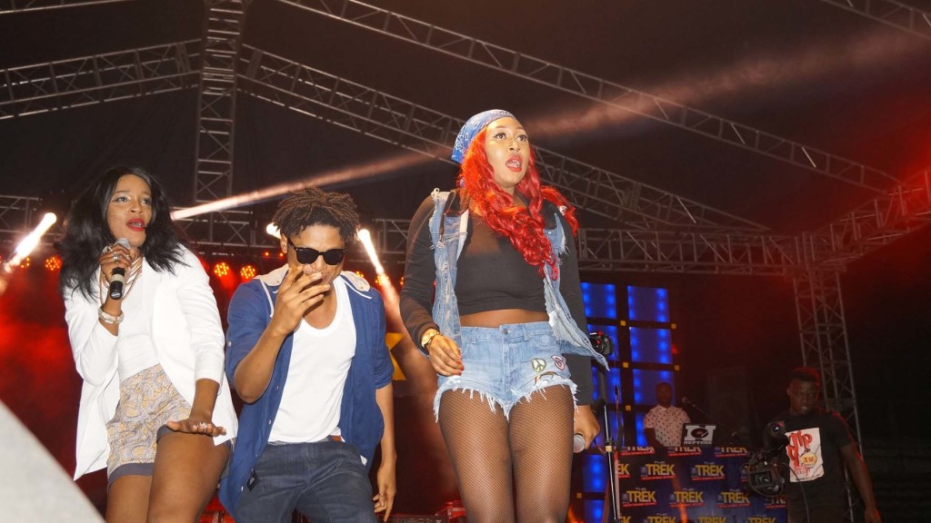 Cynthia Morgan and Seyi Shay onstage