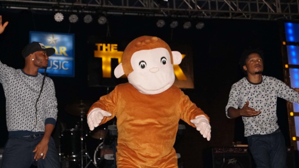 MI dressed in a Mascot