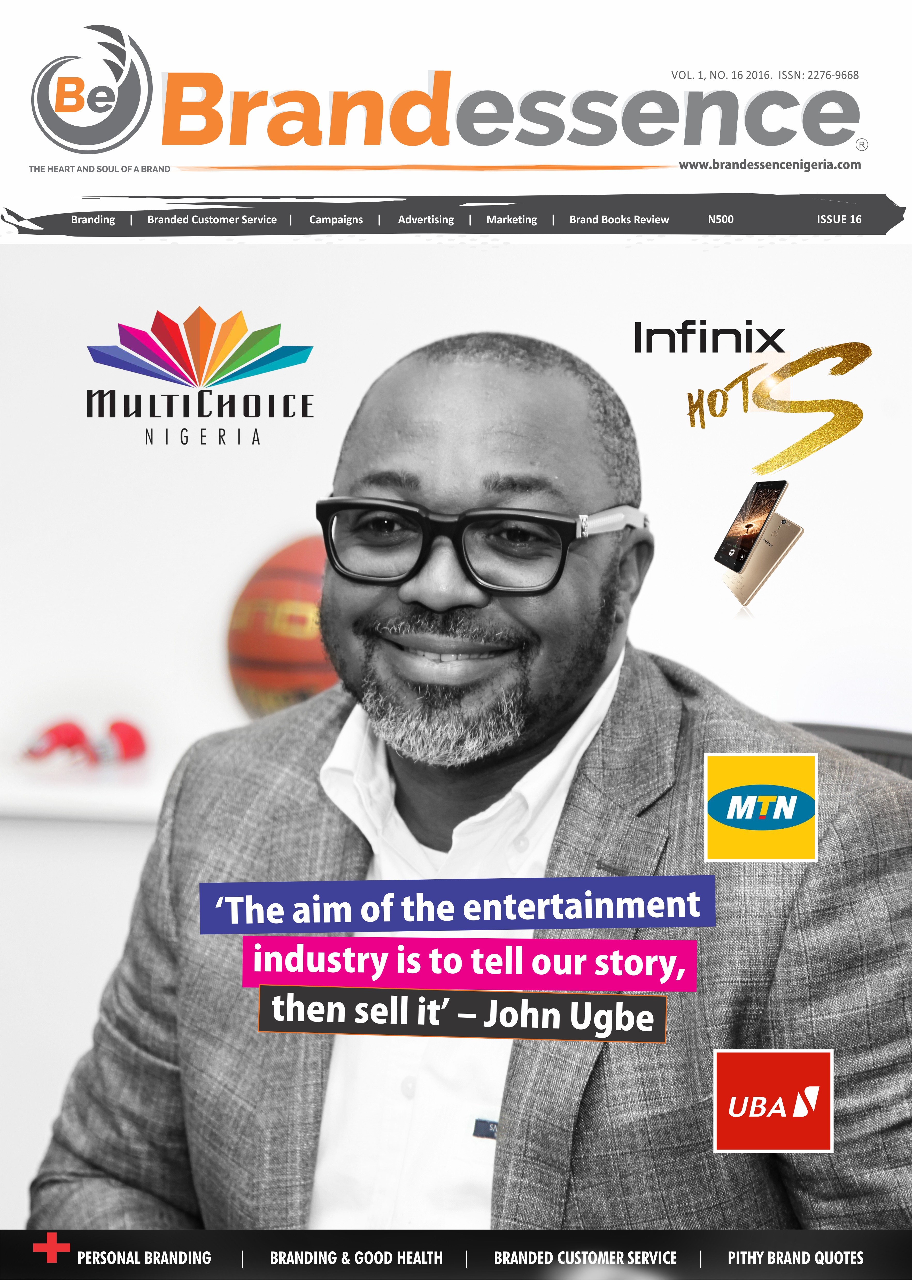 Multichoice Managing Director, John Ugbe Covers Brandessence Latest Edition